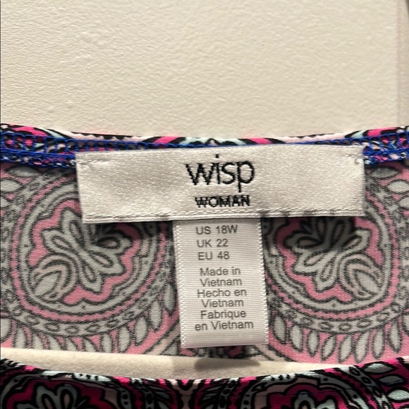 Wisp Blue and Pink Patterned Dress size 18W - Picture 5 of 7